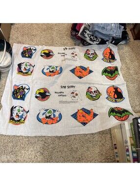 Vintage Sew Scary Halloween Wamsutta Hallmark Fabric Appliqués Panel-2 sets